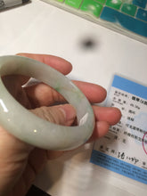 Load image into Gallery viewer, 53.5mm Certified Type A 100% Natural sunny green Jadeite Jade bangle BG40