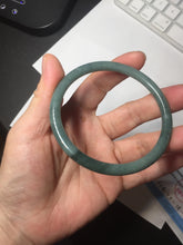 Load image into Gallery viewer, 59.2mm Certified Type A 100% Natural dark green/blue/gray/black slim round cut Guatemala Jadeite bangle GL36-18-3811