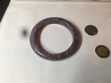 Load image into Gallery viewer, 60mm 100% natural purple/dark blue/brown/white purple mica + Tourmaline bangle SY34