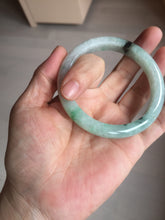 Load image into Gallery viewer, 57mm Certificated sunny green/dark green/white jadeite jade bangle BK119-8242