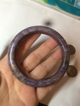 Load image into Gallery viewer, 60mm 100% natural purple/dark blue/brown/white purple mica + Tourmaline bangle SY34