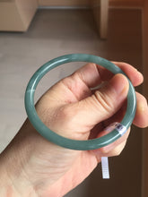Load image into Gallery viewer, 62mm Certified Type A 100% Natural light green/blue/gray Guatemala slim round cut Jadeite bangle BP219-3808
