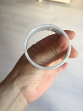 Load image into Gallery viewer, 51mm Certified Type A 100% Natural light purple/white square Jadeite Jade bangle BN96-2709