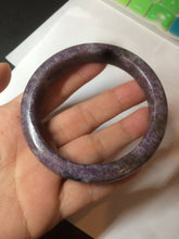 Load image into Gallery viewer, 60mm 100% natural purple/dark blue/brown/white purple mica + Tourmaline bangle SY34
