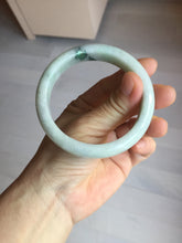 Load image into Gallery viewer, 56.8mm certified Type A 100% Natural sunny green light green Jadeite Jade bangle D140-4008