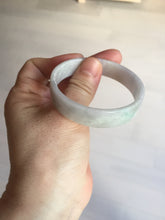 Load image into Gallery viewer, 51mm Certified Type A 100% Natural light purple/white square Jadeite Jade bangle BN96-2709