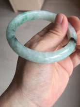 Load image into Gallery viewer, 57mm Certificated sunny green/dark green/white jadeite jade bangle BK119-8242