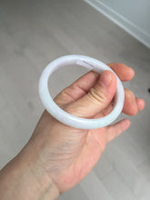 Load image into Gallery viewer, 52mm certified Type A 100% Natural green/purple/white oval Jadeite Jade bangle BM58-0261