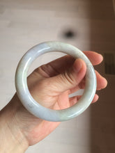 Load image into Gallery viewer, 56.8mm certified 100% natural type A light green/purple/yellow chubby round cut jadeite jade bangle D123-8923