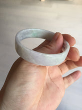 Load image into Gallery viewer, 51mm Certified Type A 100% Natural light purple/white square Jadeite Jade bangle BN96-2709