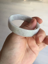 Load image into Gallery viewer, 51mm Certified Type A 100% Natural light purple/white square Jadeite Jade bangle BN96-2709