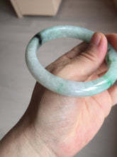 Load image into Gallery viewer, 57mm Certificated sunny green/dark green/white jadeite jade bangle BK119-8242