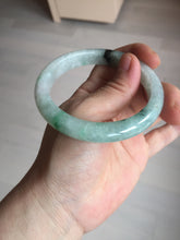 Load image into Gallery viewer, 57mm Certificated sunny green/dark green/white jadeite jade bangle BK119-8242