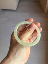 Load image into Gallery viewer, 53.6mm Certified 100% Natural icy watery Crystal Sugar Yellow White(黄冰糖) Nephrite Bangle HN156-9688