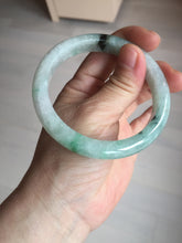 Load image into Gallery viewer, 57mm Certificated sunny green/dark green/white jadeite jade bangle BK119-8242