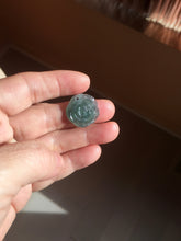 Load image into Gallery viewer, 100% Natural type A icy watery blue green gray Guatemala jadeite Rose Pendant group BP181