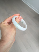 Load image into Gallery viewer, 52mm certified Type A 100% Natural green/white oval Jadeite Jade bangle BM60-0287