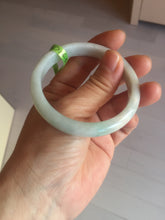 Load image into Gallery viewer, 53.4mm 100% natural Type A green/white jadeite jade bangle G73