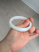 Load image into Gallery viewer, 52mm certified Type A 100% Natural green/white oval Jadeite Jade bangle BM60-0287