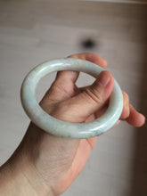 Load image into Gallery viewer, 56.8mm certified 100% natural type A light green/purple/yellow chubby round cut jadeite jade bangle D123-8923