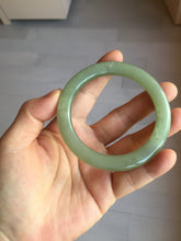Load image into Gallery viewer, 55mm certified 100% Natural dark green gray flat nephrite bangle HN155-9687