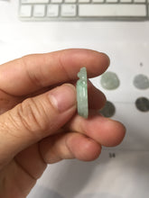 Load image into Gallery viewer, 100% Natural Type A Light Green Gray Jadeite Jade Lucky Fortune Seashell (福贝) Pendant Group PH235