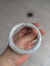 Load image into Gallery viewer, 56.8mm certified 100% natural type A light green/purple/yellow chubby round cut jadeite jade bangle D123-8923