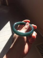Load image into Gallery viewer, 56.7mm Certified Type A 100% Natural dark green/blue/gray/black Guatemala Jadeite bangle PJ143-1473