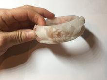 Load image into Gallery viewer, 51mm 100% natural pink red brown carved Phoenix and Peony (凤穿牡丹) Quartzite (Shetaicui jade) bangle SY126