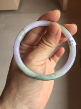 Load image into Gallery viewer, 卖了 54mm Certified Type A 100% Natural purple green slim round cut Jadeite Jade bangle AZ183-0512