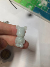 Load image into Gallery viewer, Type A 100% Natural light green jadeite jade cute baby bear pendant BG44