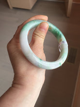 Load image into Gallery viewer, 60.2mm certified Type A 100% Natural light green sunny green light purple Jadeite Jade bangle BK138-5279