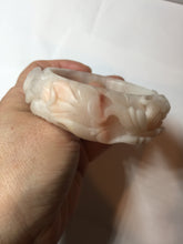 Load image into Gallery viewer, 51mm 100% natural pink red brown carved Phoenix and Peony (凤穿牡丹) Quartzite (Shetaicui jade) bangle SY126