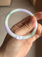 Load image into Gallery viewer, 卖了 54mm Certified Type A 100% Natural purple green slim round cut Jadeite Jade bangle AZ183-0512