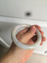 Load image into Gallery viewer, 56.8mm certified 100% natural type A light green/purple/yellow chubby round cut jadeite jade bangle D123-8923