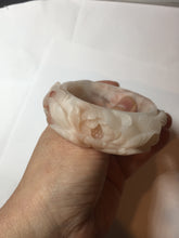 Load image into Gallery viewer, 51mm 100% natural pink red brown carved Phoenix and Peony (凤穿牡丹) Quartzite (Shetaicui jade) bangle SY126