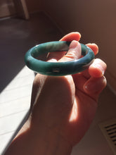 Load image into Gallery viewer, 56.7mm Certified Type A 100% Natural dark green/blue/gray/black Guatemala Jadeite bangle PJ143-1473