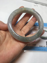 Load image into Gallery viewer, 59.2mm Certified Type A 100% Natural white/light purple/brown/yellow/gray(FU LU SHOU) Jadeite Jade bangle BF104-8634