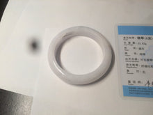 Load image into Gallery viewer, 52.9mm 100% natural Type A light purple/white jadeite jade bangle K109-8010
