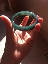 Load image into Gallery viewer, 56.7mm Certified Type A 100% Natural dark green/blue/gray/black Guatemala Jadeite bangle PJ143-1473