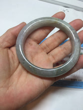 Load image into Gallery viewer, 59.2mm Certified Type A 100% Natural white/light purple/brown/yellow/gray(FU LU SHOU) Jadeite Jade bangle BF104-8634