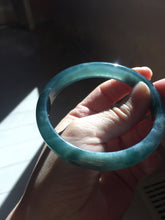 Load image into Gallery viewer, 60.8mm Certified Type A 100% Natural dark green/blue/gray/black Guatemala Jadeite bangle PJ144-1479