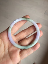 Load image into Gallery viewer, 卖了 54mm Certified Type A 100% Natural purple green slim round cut Jadeite Jade bangle AZ183-0512