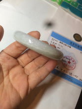 Load image into Gallery viewer, 58.3mm Certified 100% natural Type A light green/white chubby jadeite jade bangle BF78-4501