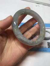 Load image into Gallery viewer, 59.2mm Certified Type A 100% Natural white/light purple/brown/yellow/gray(FU LU SHOU) Jadeite Jade bangle BF104-8634