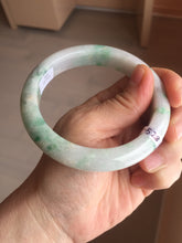 Load image into Gallery viewer, 60.2mm certified Type A 100% Natural light green sunny green light purple Jadeite Jade bangle BK139-5281