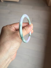 Load image into Gallery viewer, 卖了 54mm Certified Type A 100% Natural purple green slim round cut Jadeite Jade bangle AZ183-0512