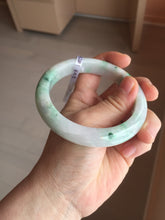 Load image into Gallery viewer, 60.2mm certified Type A 100% Natural light green sunny green light purple Jadeite Jade bangle BK139-5281