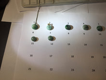 Load image into Gallery viewer, 11-13.7mm Type A 100% Natural dark green gray(油青) Abacus-Bead Peace and Safety Guardian Donuts Buckle jadeite Pendant group PA206(add on item)