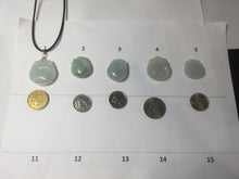Load image into Gallery viewer, 100% Natural Type A Light Green Gray Jadeite Jade Lucky Fortune Seashell (福贝) Pendant Group PH235